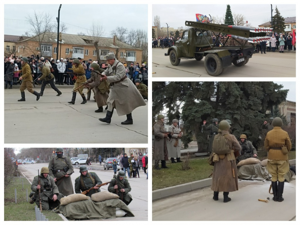 80-летие освобождения от немецко-фашистских захватчиков в Морозовске отметили памятным митингом и небольшой исторической реконструкцией боев