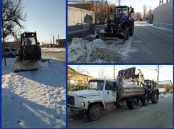 Работы по обработке дорог и пешеходных зон в период гололеда продолжаются в Морозовске