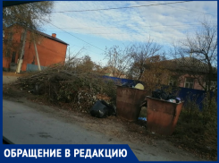 Угол улицы Чапаева и переулка Комсомольский в Морозовске утонул в мусоре 