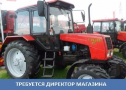 Требуется директор магазина сельхозтехники