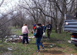 Пластиковые отходы, стеклянные бутылки и бытовой мусор убрали в лесу возле Морозовска
