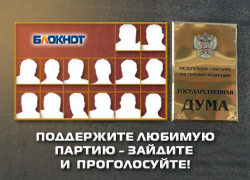 «Блокнот Морозовска» предлагает читателям отдать свой голос за наиболее достойную партию