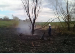 17 апреля спасатели потушили ландшафтный пожар в хуторе Донской