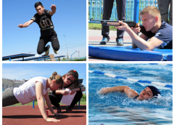 Фоторепортаж: Прыжками, стрельбой, отжиманиями и плаваньем отметили предпразничные выходные в Морозовске