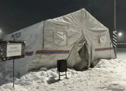 На автодороге Морозовск-Волгодонск работает пункт обогрева