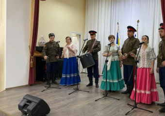 Народный ансамбль казачьей песни «Криница» дал концерт в госпитале войск национальной гвардии в Новочеркасске