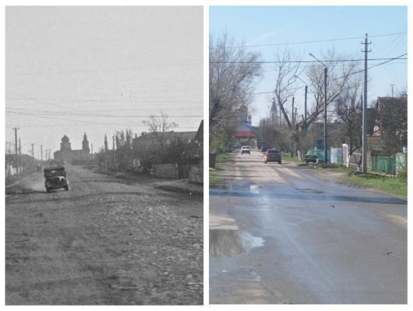 Прежде и теперь: Перекресток улиц Советской и Коммунистической с годами изрядно изменился