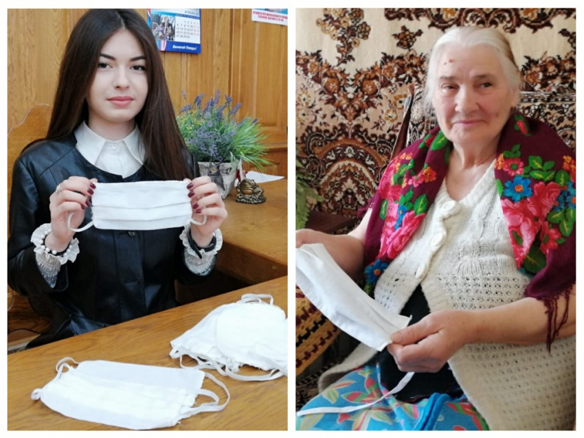 Школьница и пенсионерка сшили защитные маски для пожилых морозовчан