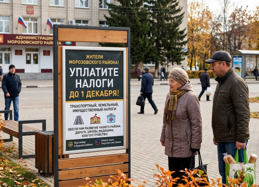 Жителям Морозовского района напомнили о сроке уплаты налогов