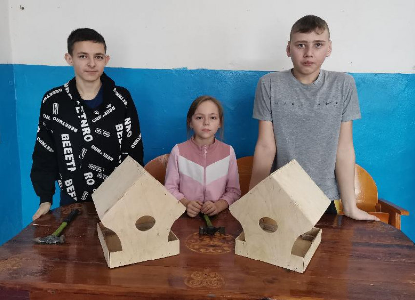 Ребята из хутора Сибирьки смастерили кормушки для пернатых друзей