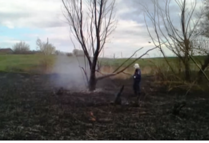 17 апреля спасатели потушили ландшафтный пожар в хуторе Донской