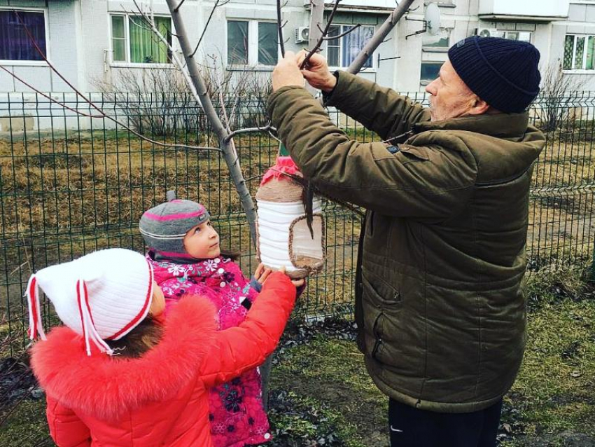Акция добрых дел «Столовая для пернатых» стартовала в Морозовске, в детском саду «Сказка"